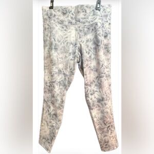 Athleta Women Salutation Stash Tight Legging Pockets XL Gray Floral Print
